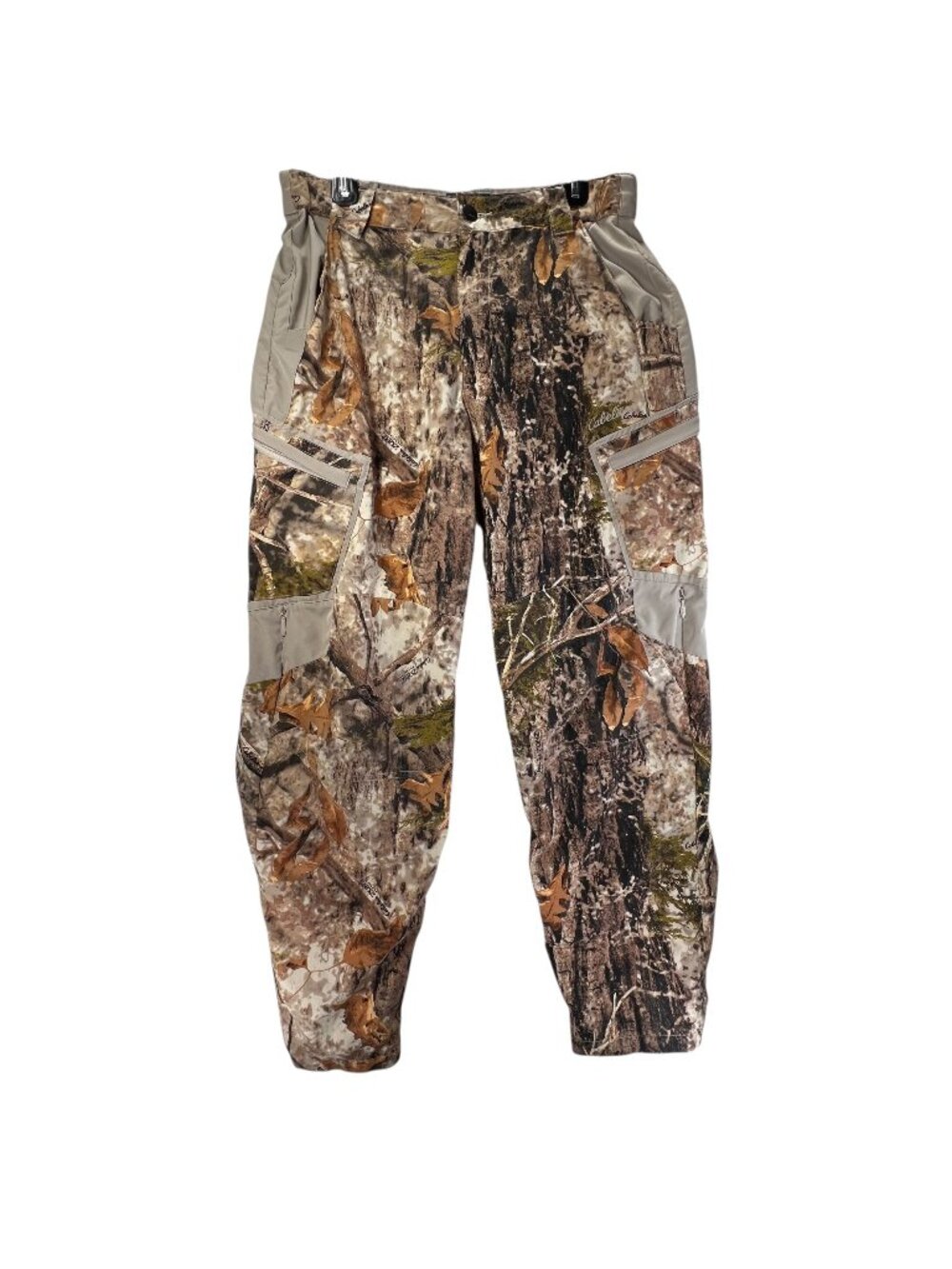 Cabelas Zonz Woodlands Camouflage Pants 34R Hunting Outdoor Vented Pockets